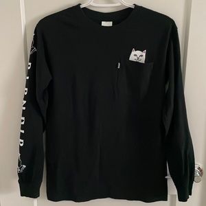 RipNdip Nermal Pocket Long Sleeve Shirt Black S
